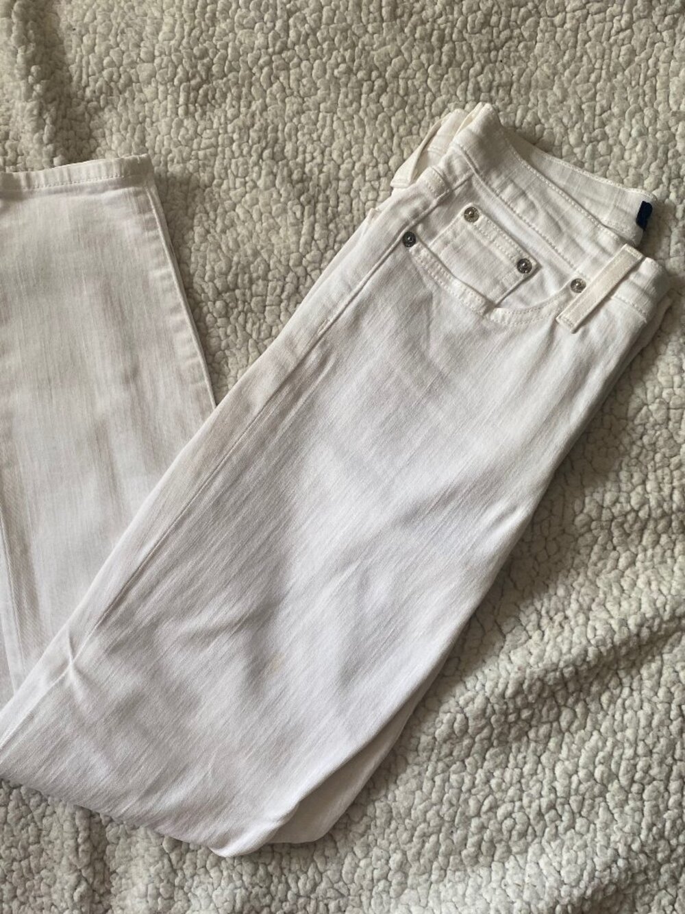 J. Crew Toothpick High Rise White Skinny Jeans